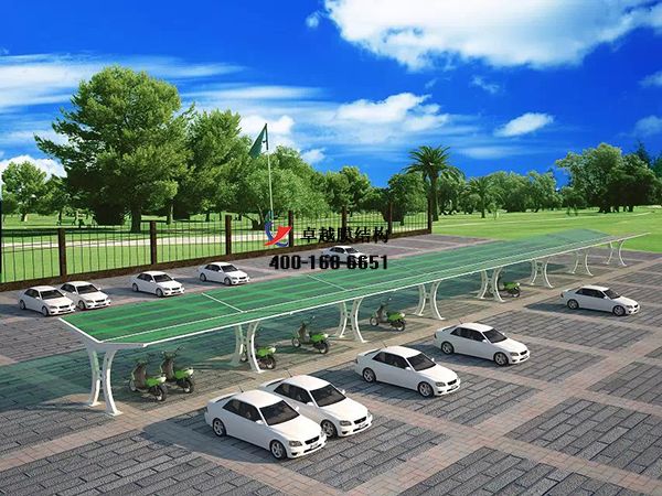    武威午夜看黄片【武威致力置業有限公司-停車棚】設計施工案例